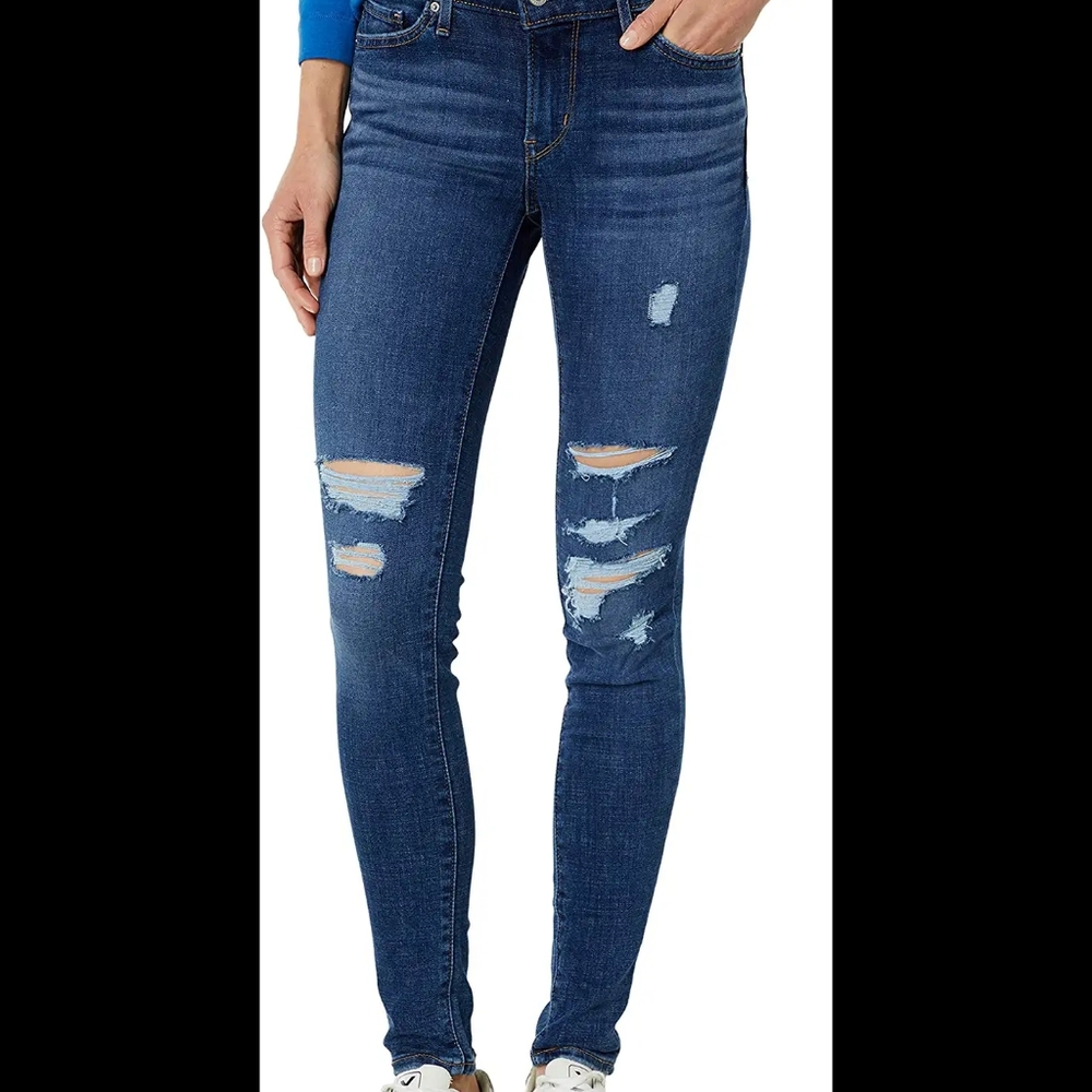 Levi's 711 Distressed Skinny Jeans, Size: 27